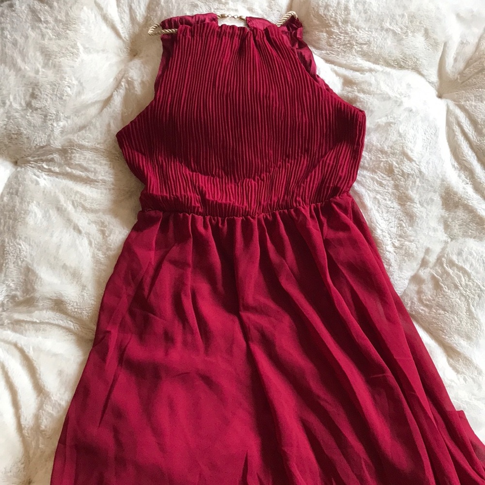 Red long dress